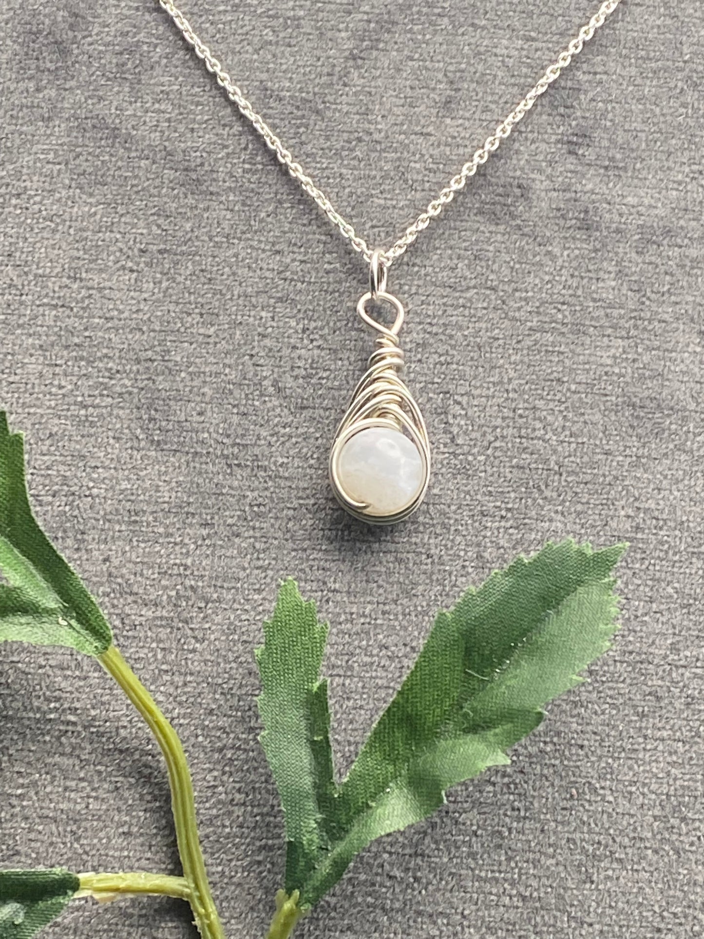 Beautiful Birthstone Necklace, Moonstone is the Birthstone for June