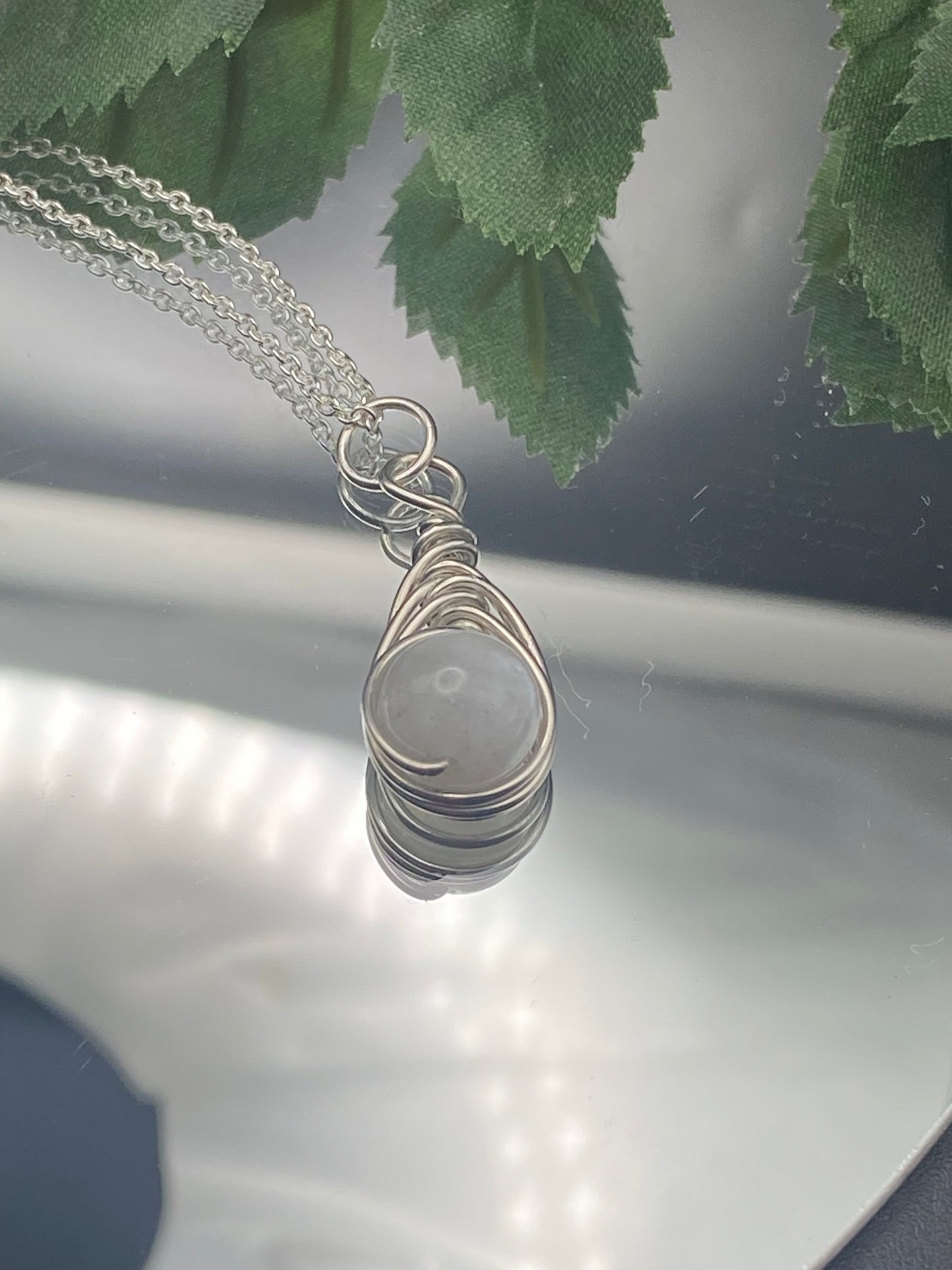 Beautiful Birthstone Necklace, Moonstone is the Birthstone for June