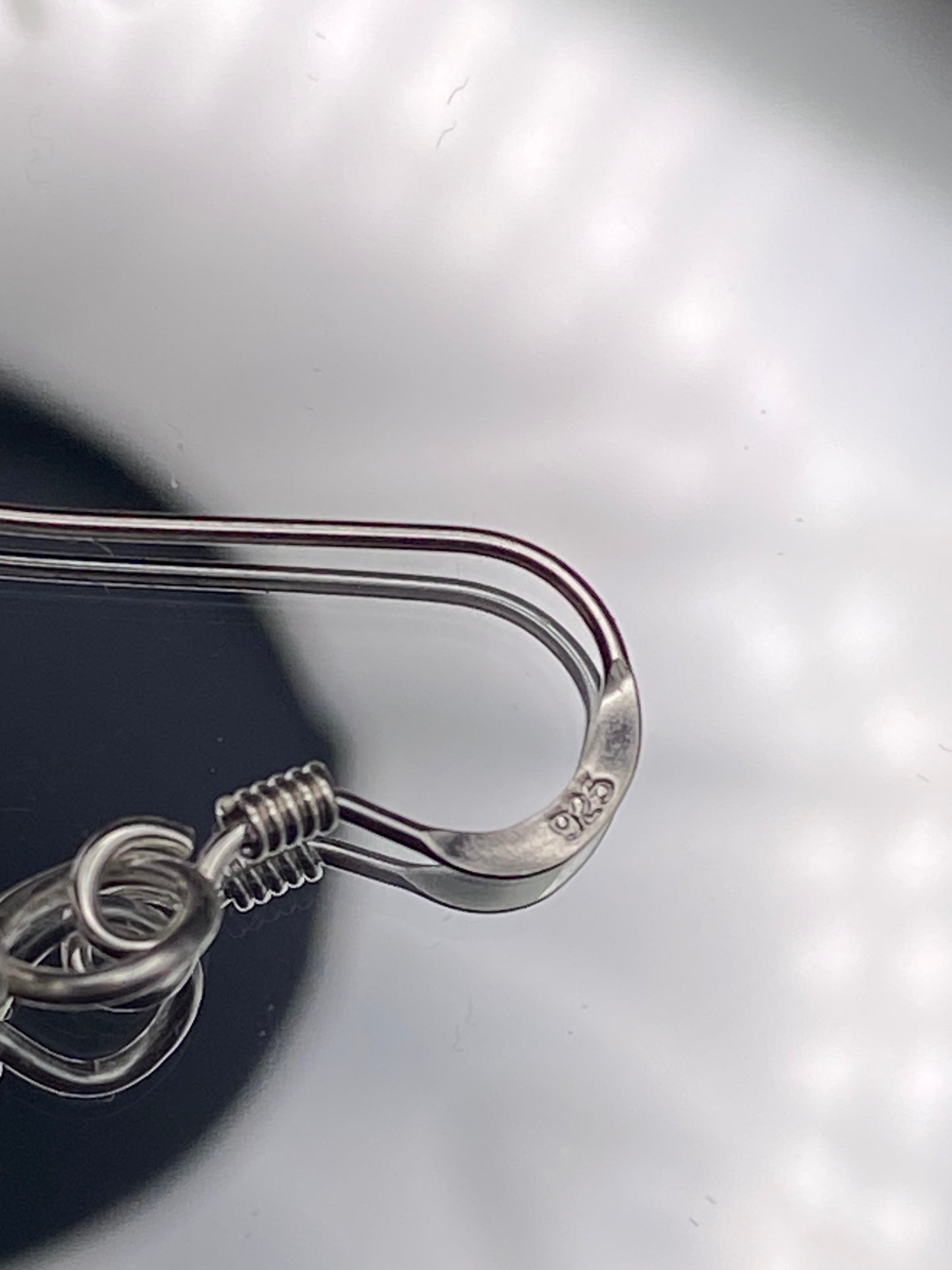 Ruby Red Gemstone and Silver Herringbone Wrapped Crystal Earrings, July Birthstone, Handcrafted Unique Gift