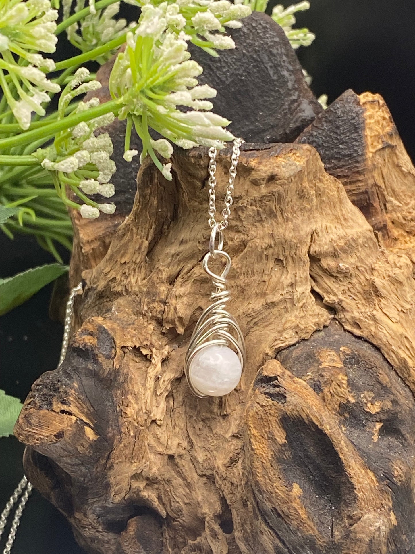 Beautiful Birthstone Necklace, Moonstone is the Birthstone for June