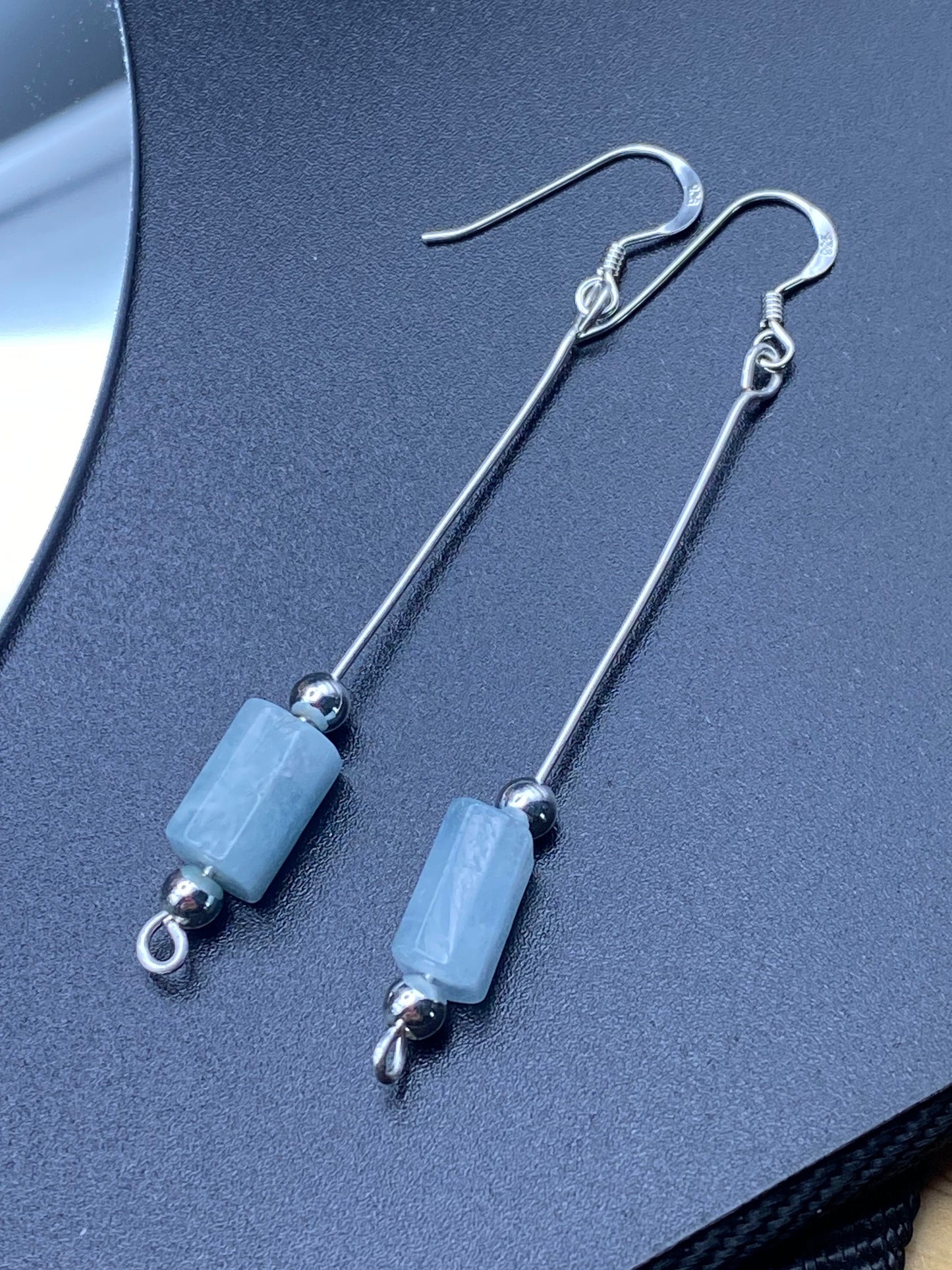 Aquamarine Sterling Silver Earrings: Handmade March Birthstone Jewellery