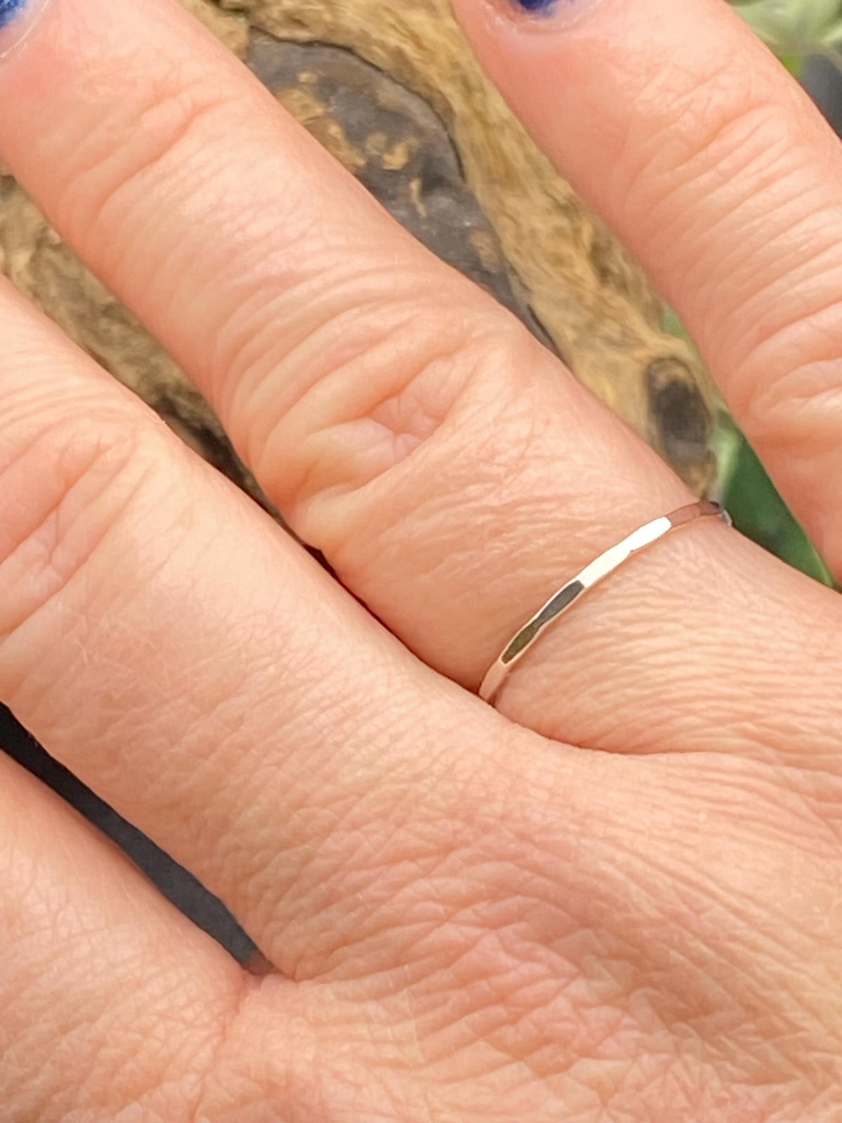Handcrafted Sterling Silver Textured Stacking Ring