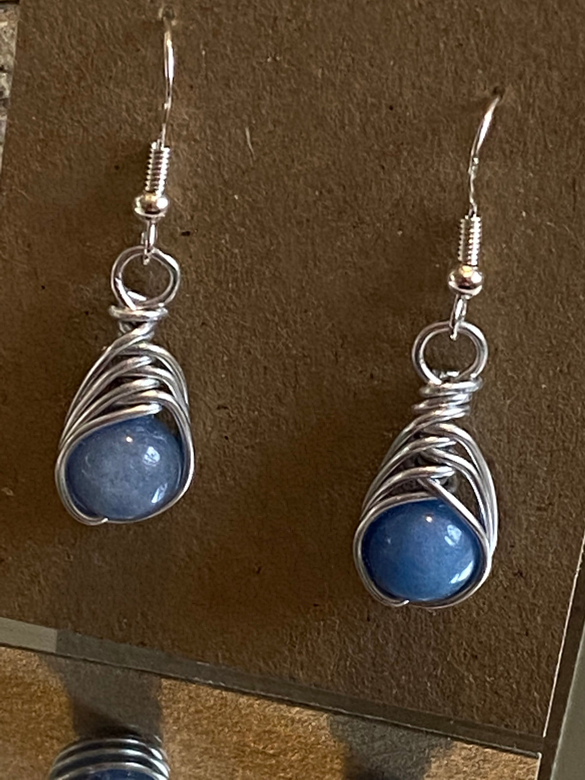 Blue Aventurine Earrings, Blue Earrings, Handmade Gift, Crystal Earrings, 925 Sterling Silver, Womens Jewellery Birthday Gift, Gifts for her