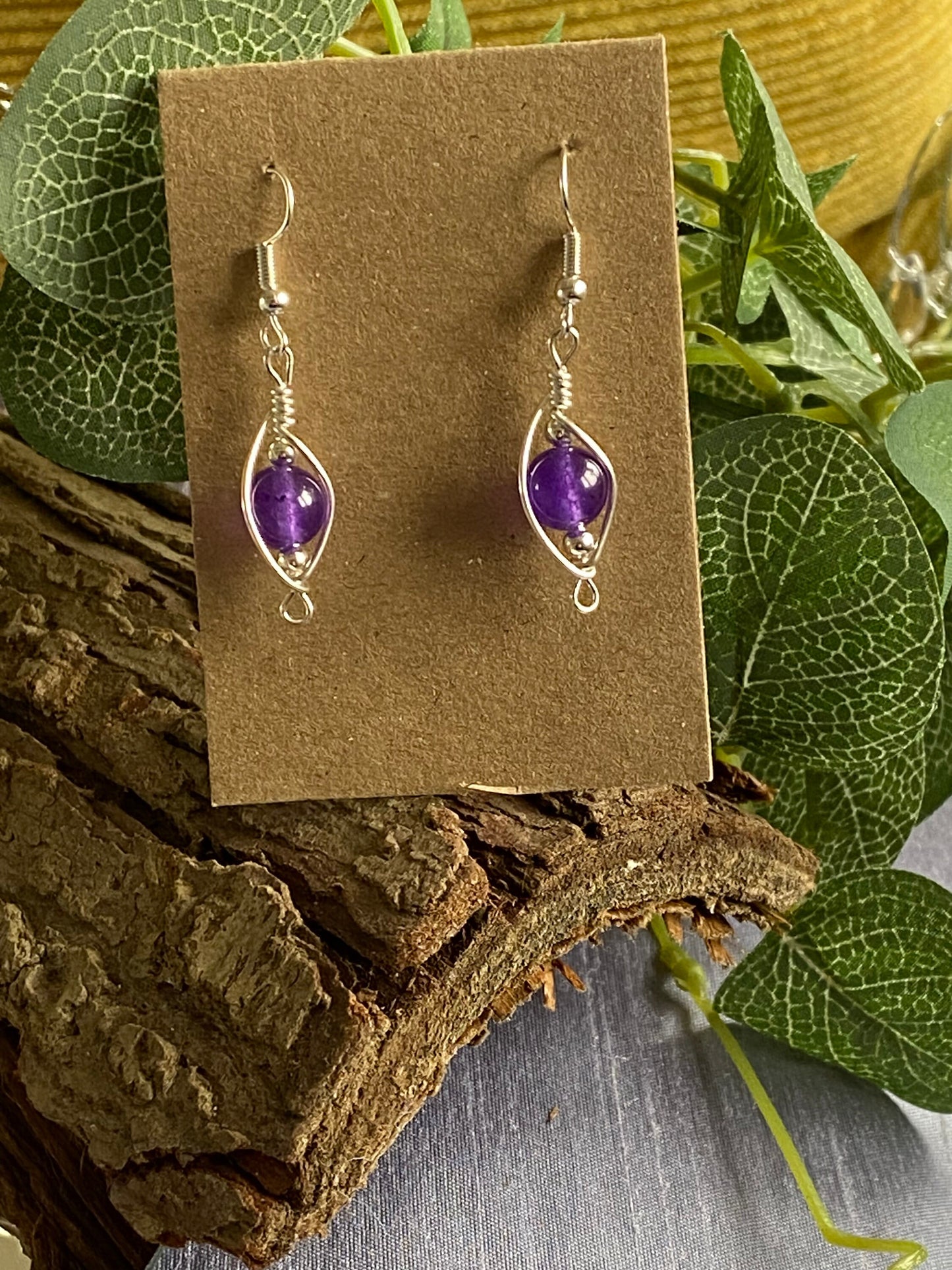 Amethyst Sterling Silver Earrings: Handmade Crystal Jewellery
