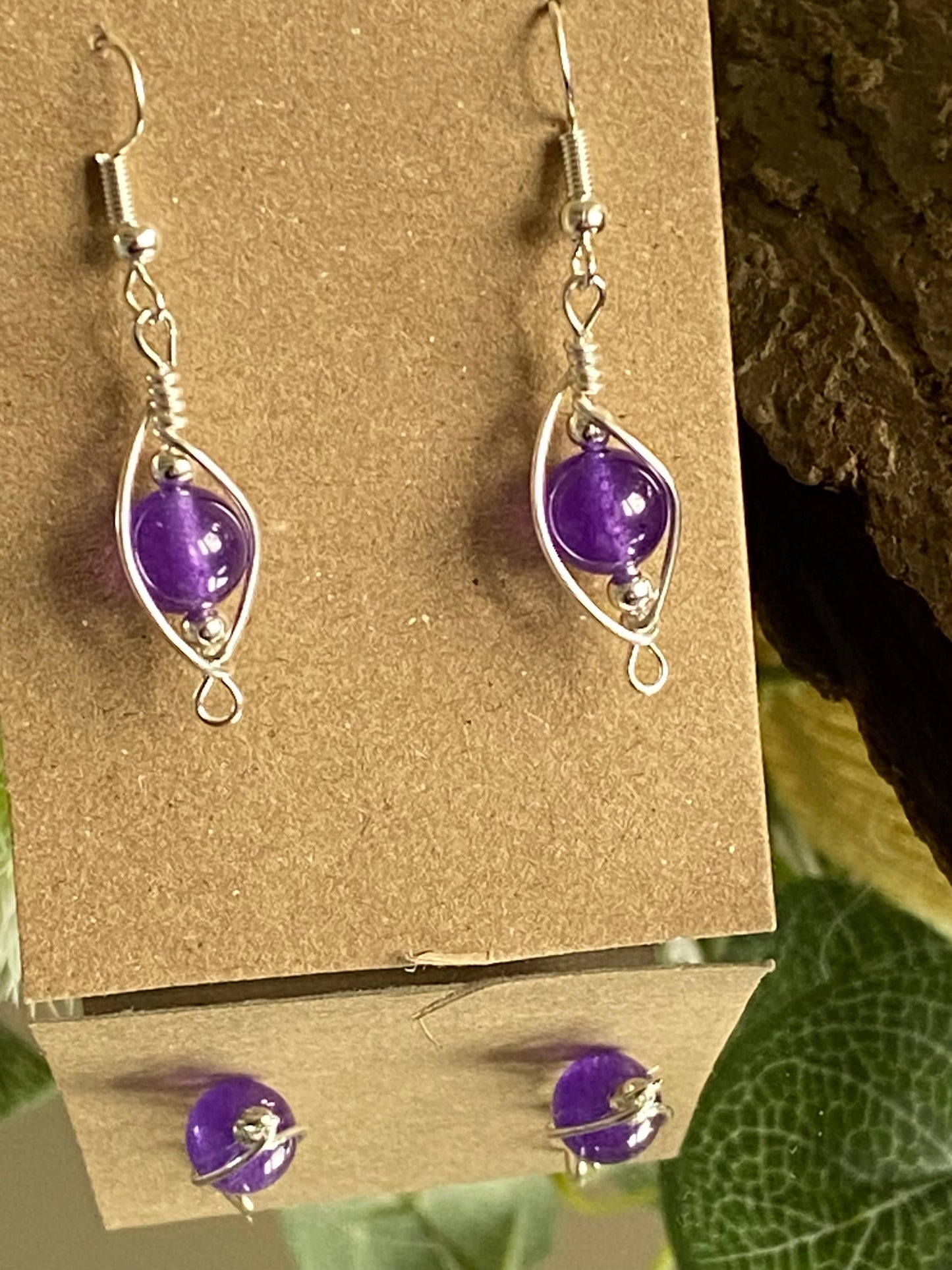 Amethyst Sterling Silver Earrings: Handmade Crystal Jewellery