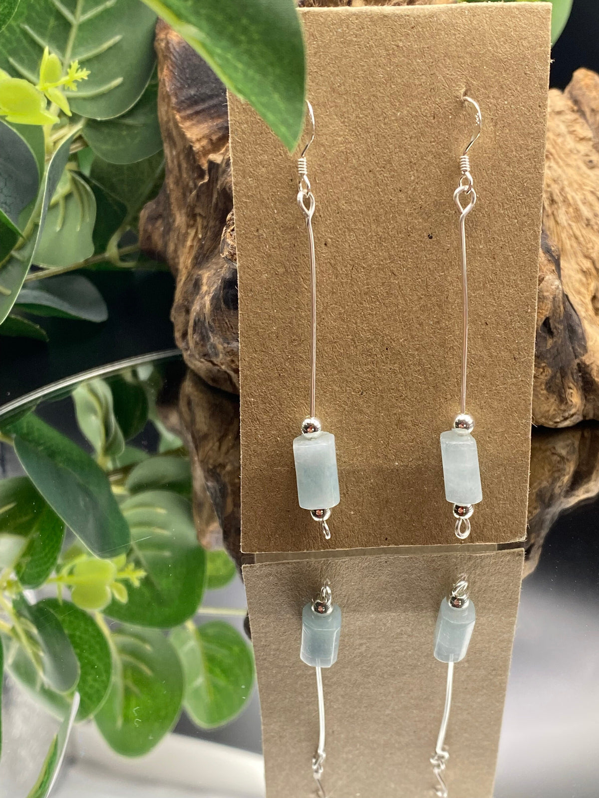Aquamarine Sterling Silver Earrings: Handmade March Birthstone Jewellery