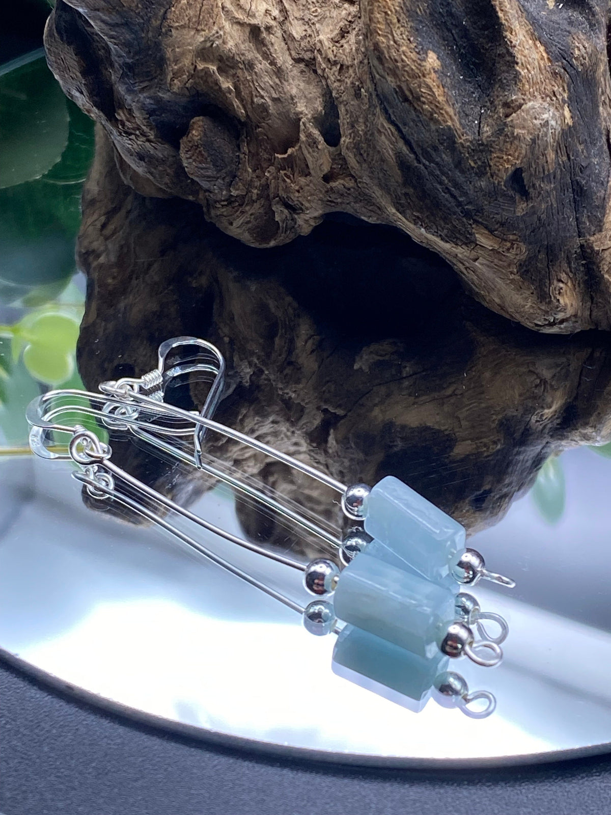 Aquamarine Sterling Silver Earrings: Handmade March Birthstone Jewellery