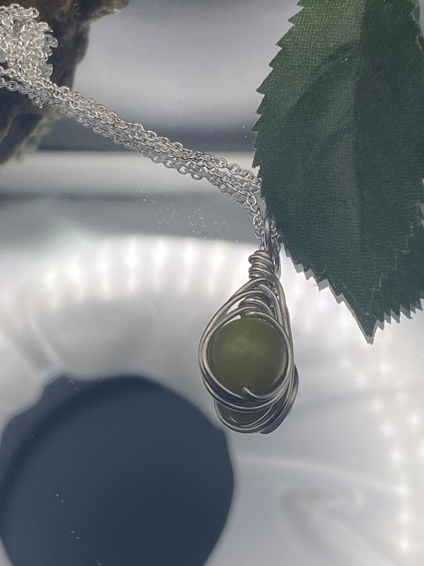 Peridot Sterling Silver Necklace: August Birthstone Crystal Pendant