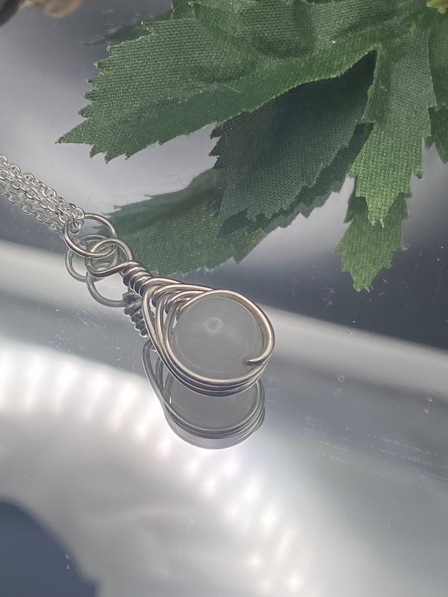 Sterling Silver Quartz Birthstone Necklace: April Crystal Pendant