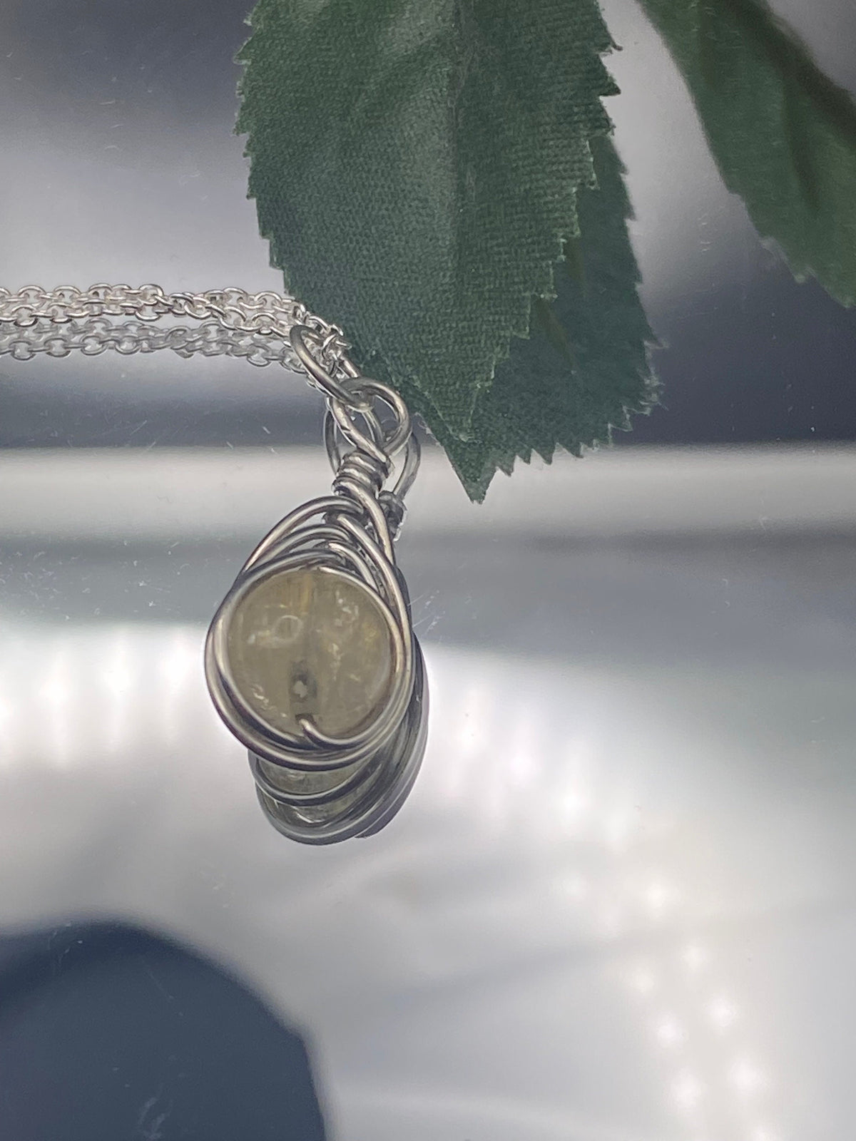 Citrine Sterling Silver Necklace: November Birthstone Crystal Pendant