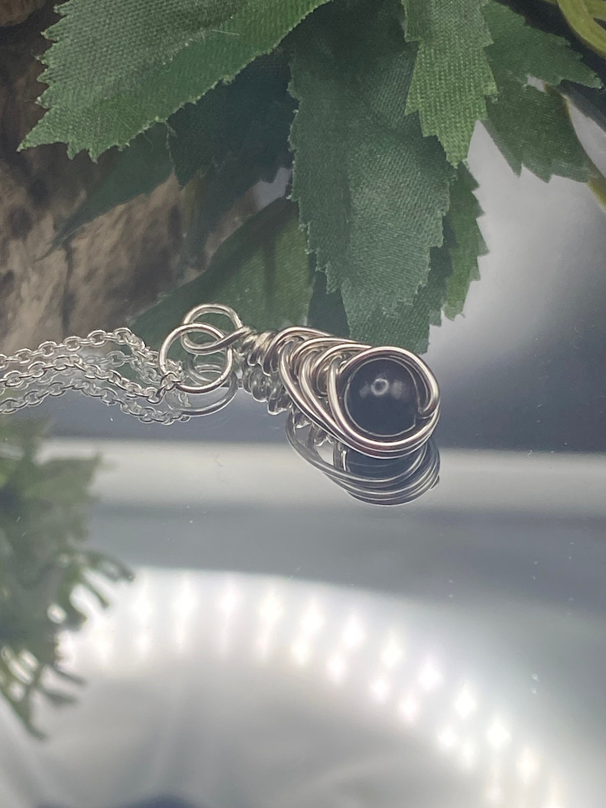 Garnet Birthstone Necklace: Sterling Silver January Crystal Pendant