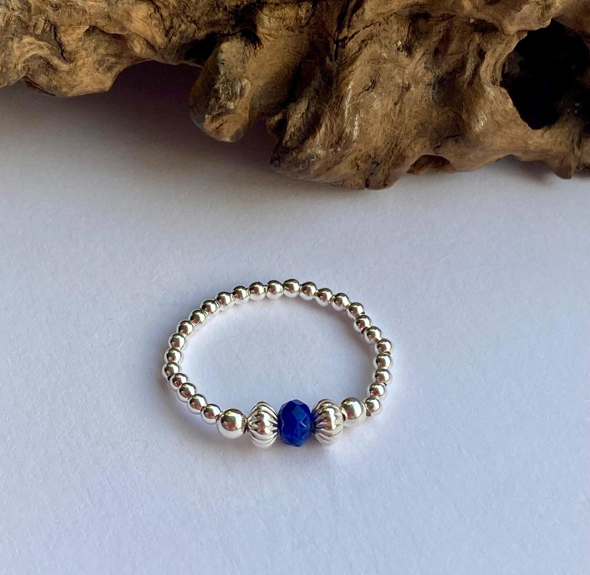 Sapphire Birthstone Ring: Sterling Silver September Ring