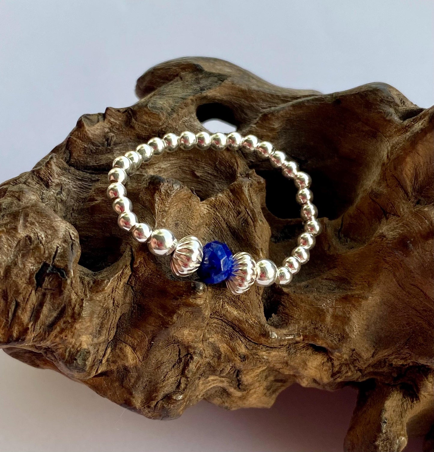 Sapphire Birthstone Ring: Sterling Silver September Ring