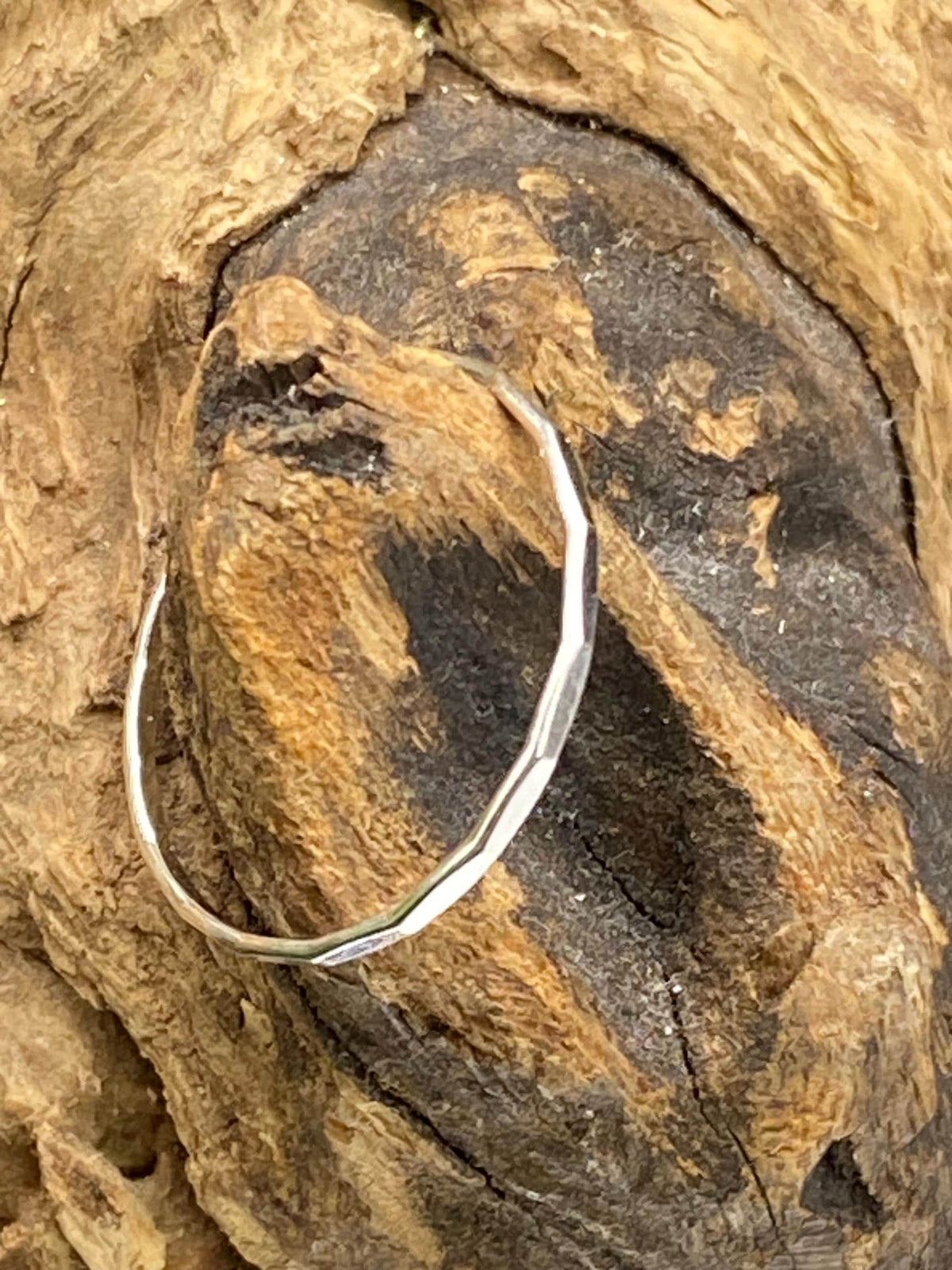 Handcrafted Sterling Silver Textured Stacking Ring