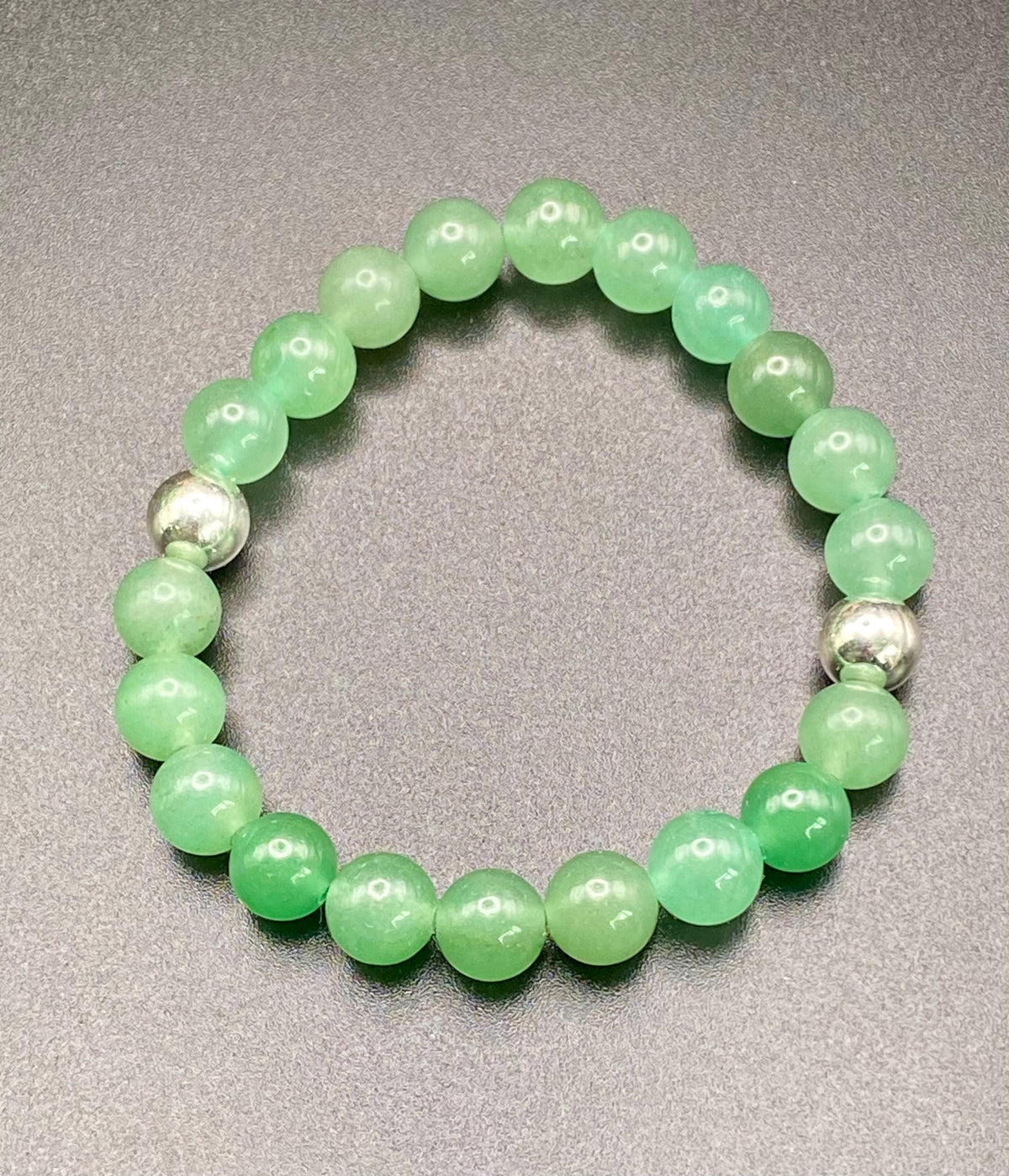 Aventurine and Hematite Bracelet: Green Crystal Healing Jewellery