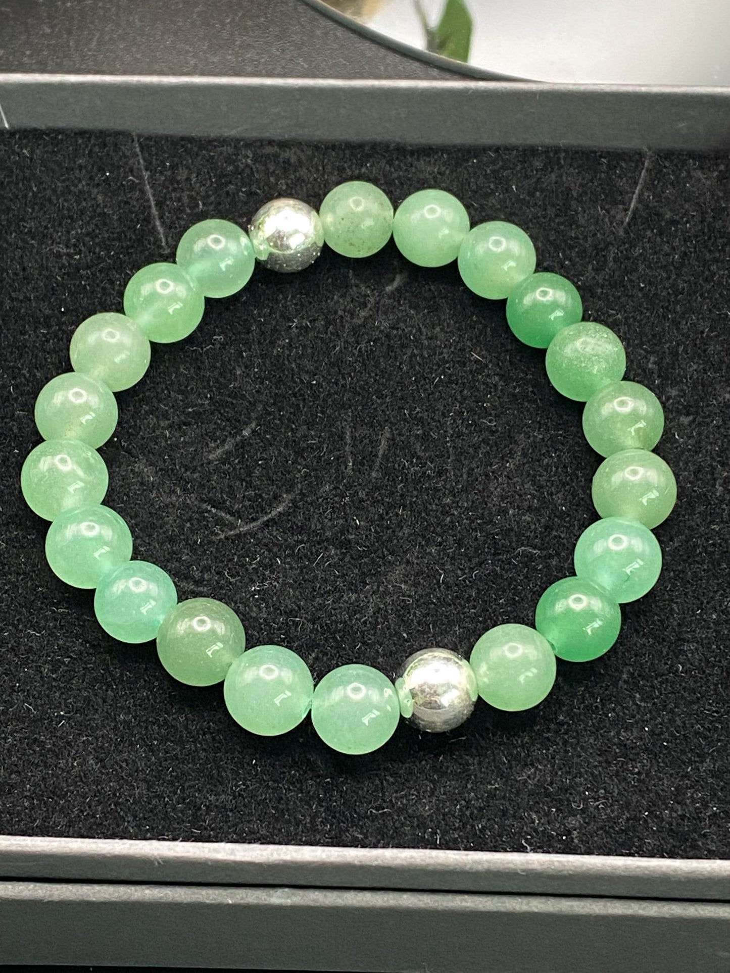 Aventurine and Hematite Bracelet: Green Crystal Healing Jewellery