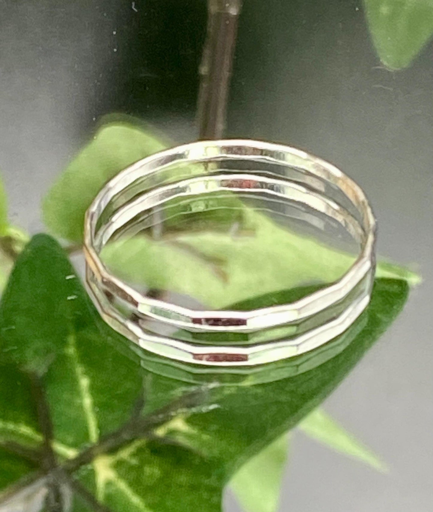Handcrafted Sterling Silver Textured Stacking Ring