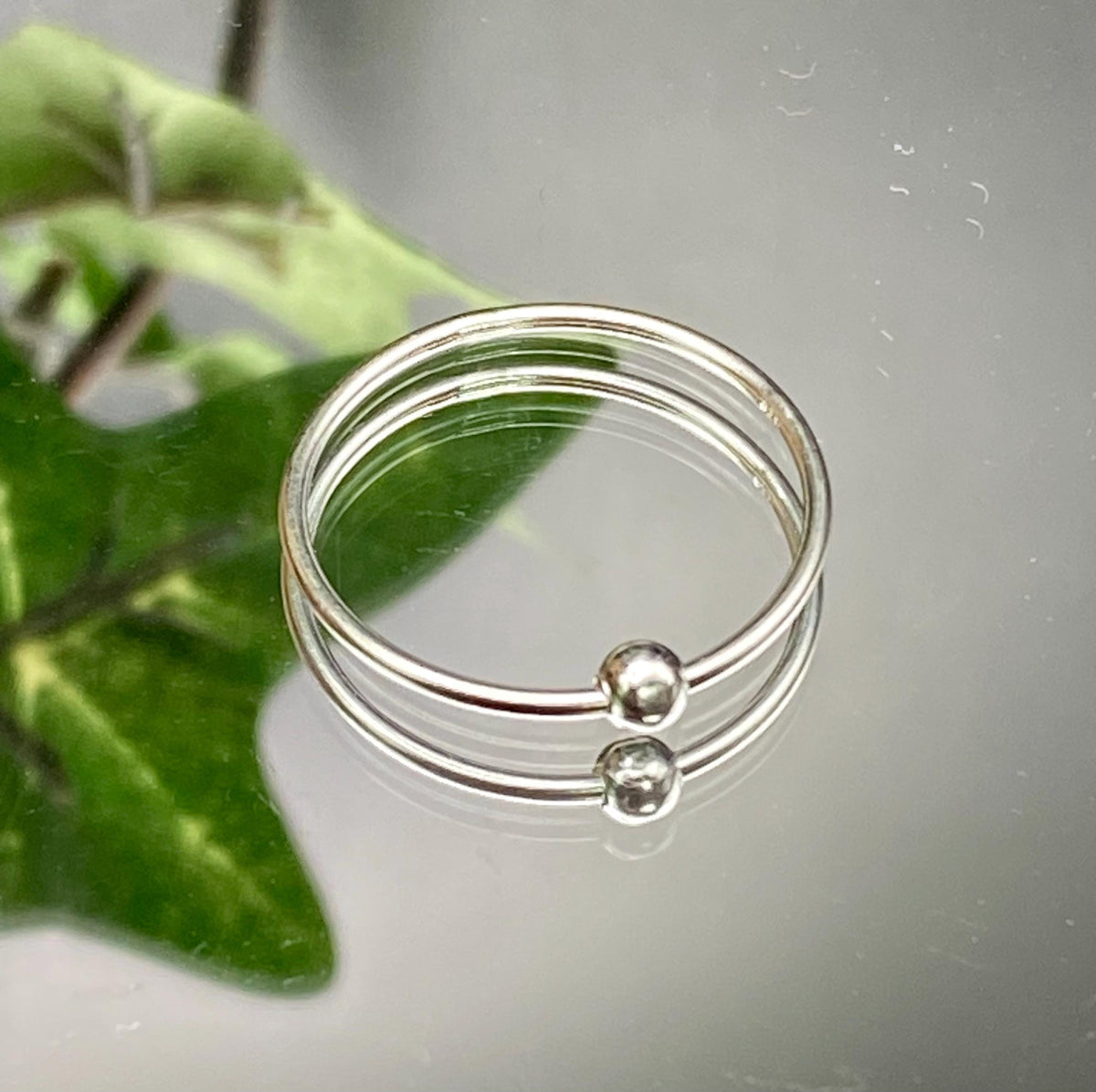 Sterling Silver Fidget Spinner Ring: Delicate Women's Stackable Jewellery