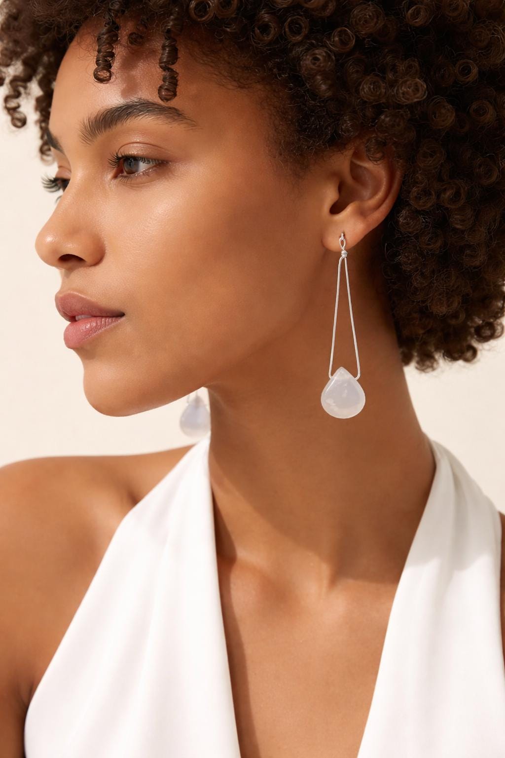 Quartz and Silver Dangle Earrings: April Birthstone Jewellery
