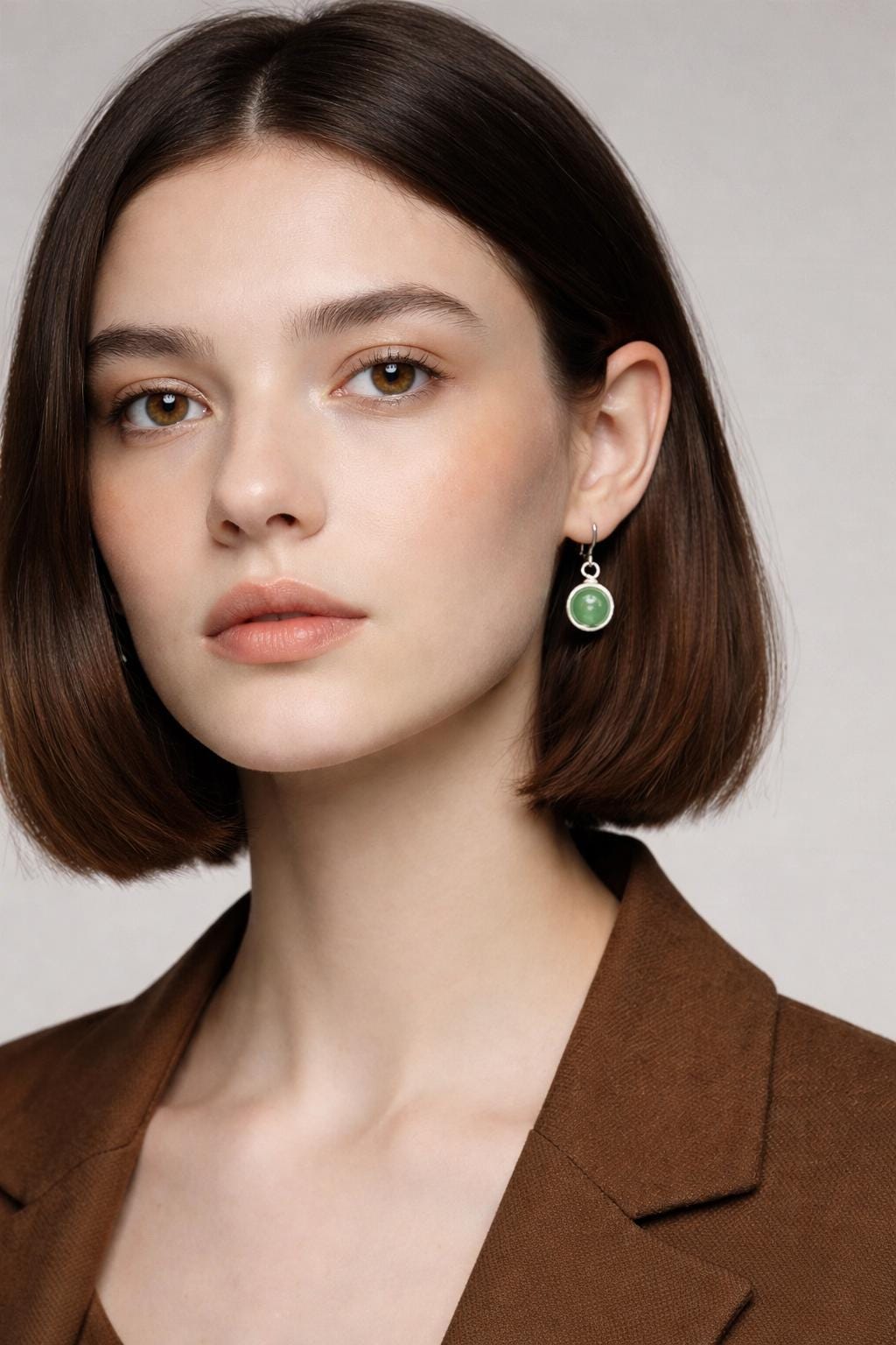 Aventurine and Silver Earrings: Green Crystal Wire Wrapped Jewellery
