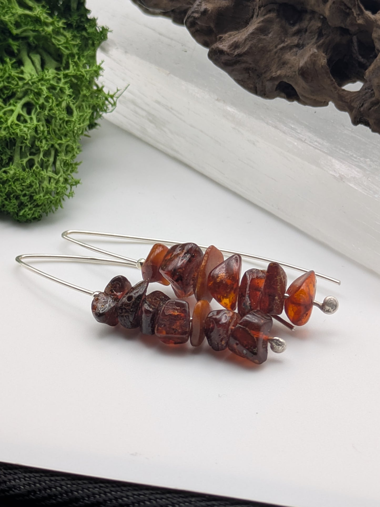 Natural Baltic Amber & Sterling Silver Drop Earrings, A Little Sunlight for Your Soul