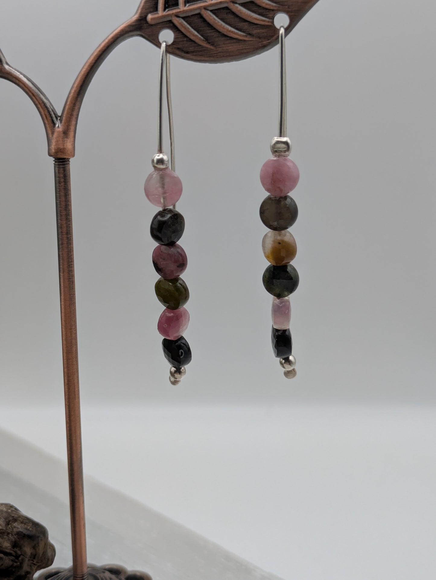 Multi‑Coloured Tourmaline and Sterling Silver Earrings, A Little Colour Therapy for Your Soul