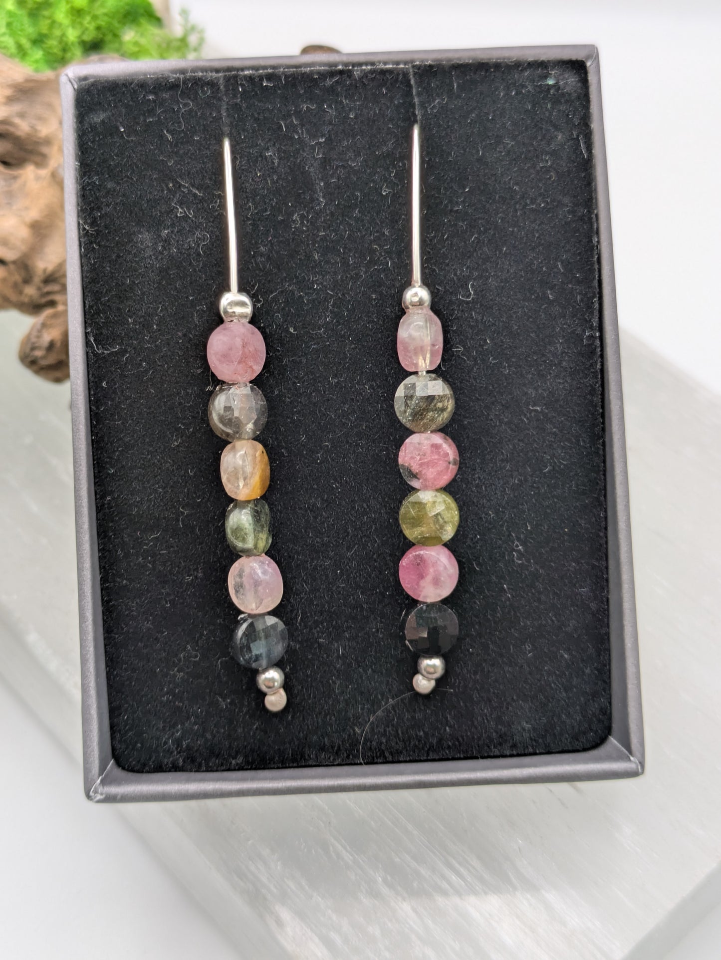 Multi‑Coloured Tourmaline and Sterling Silver Earrings, A Little Colour Therapy for Your Soul